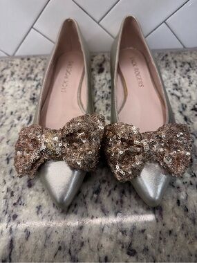 Jack Rogers Debra ballet leather/sequins flat